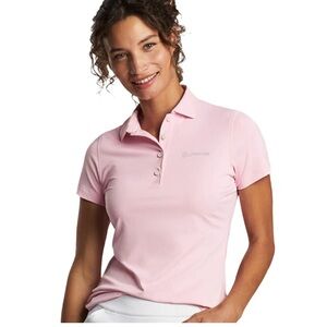 NWT Peter Millar Women's Golf Pink Polo Performance Shirt